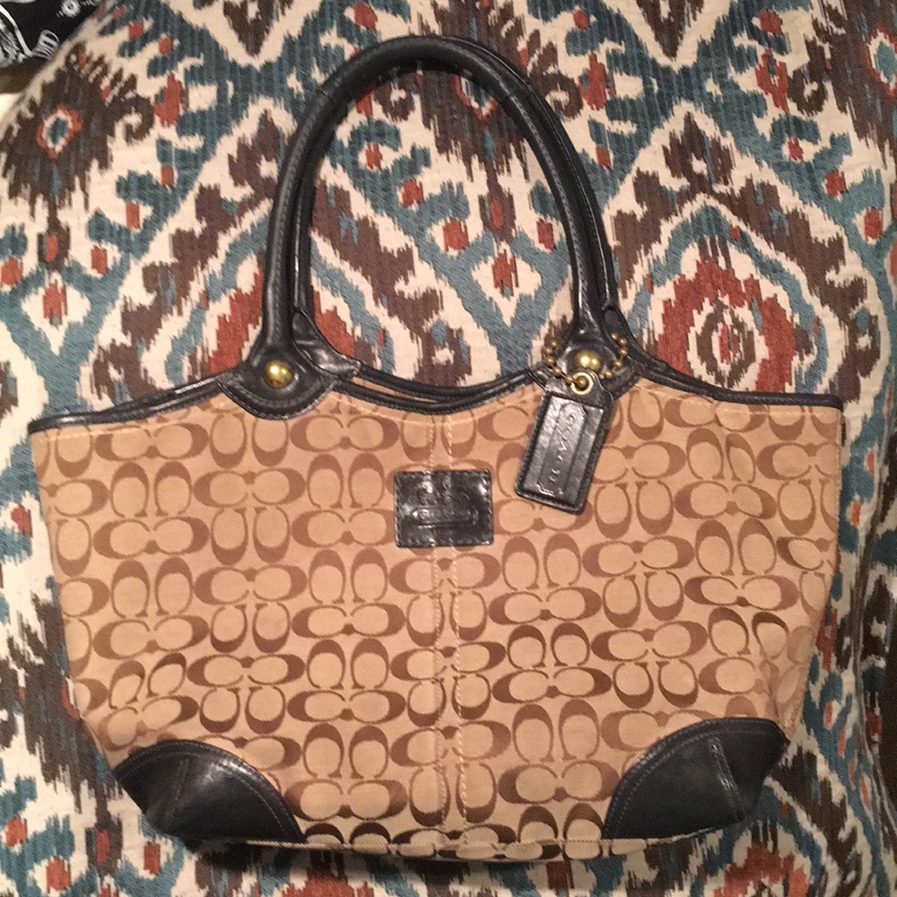 Authentic Large Signature Coach Bag